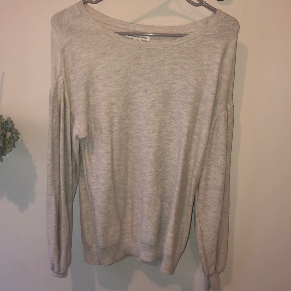 s light gray sweater american eagle